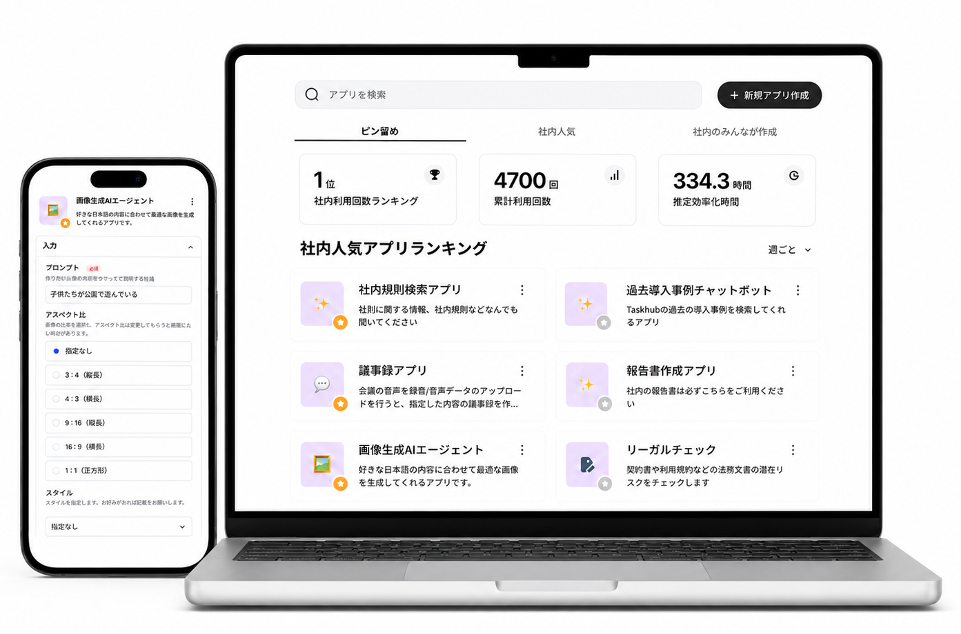 Taskhub 画面イメージ